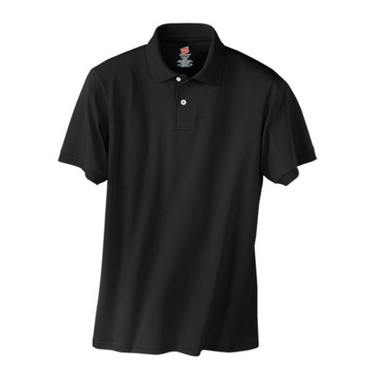 Hanes® 54X Blended 50/50 Jersey Sport Polo Shirt, One Color Imprint Front & Back