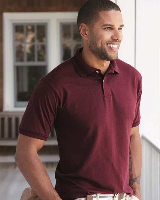 Hanes® 54X 50/50 Blended Jersey Sport Polo, One Color Imprint