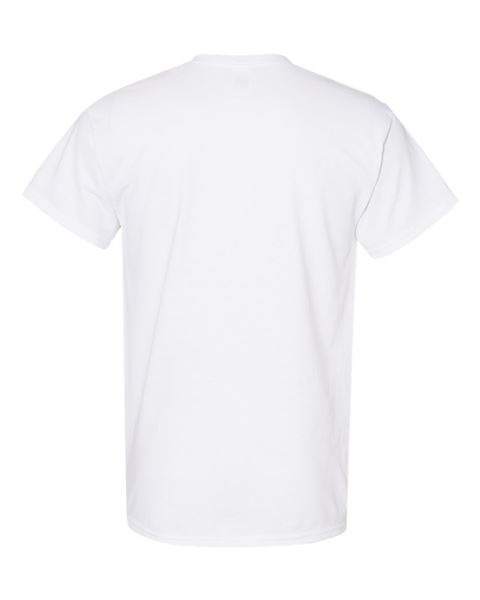 Gildan® 5000 Heavy Cotton™ T-Shirt, One Color Imprint Front & Back